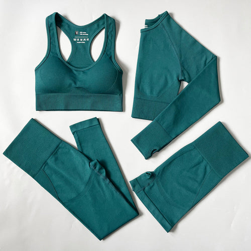 2/3/4pcs Seamless Women Yoga Set Workout Sportswear Gym Clothes