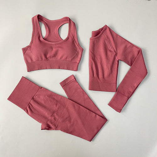 2/3/4pcs Seamless Women Yoga Set Workout Sportswear Gym Clothes