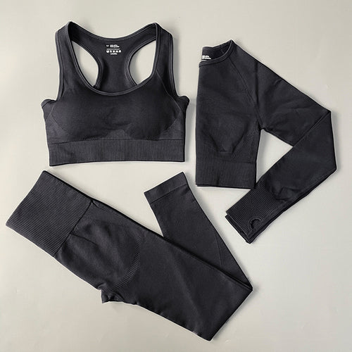 2/3/4pcs Seamless Women Yoga Set Workout Sportswear Gym Clothes