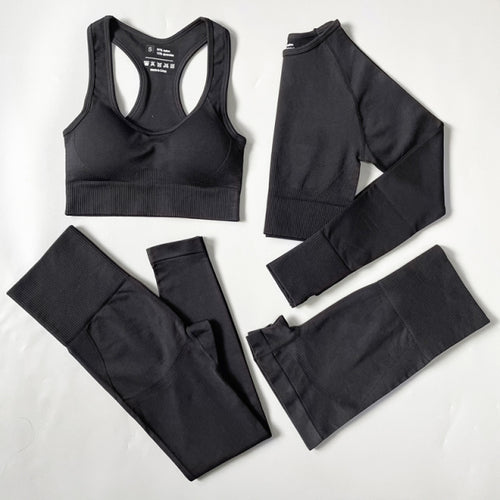 2/3/4pcs Seamless Women Yoga Set Workout Sportswear Gym Clothes