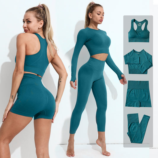 2/3/4pcs Seamless Women Yoga Set Workout Sportswear Gym Clothes