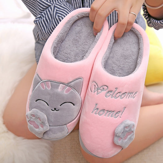 Womens Winter Home Shoes Cats | Dropshipping Winter Slippers - Women